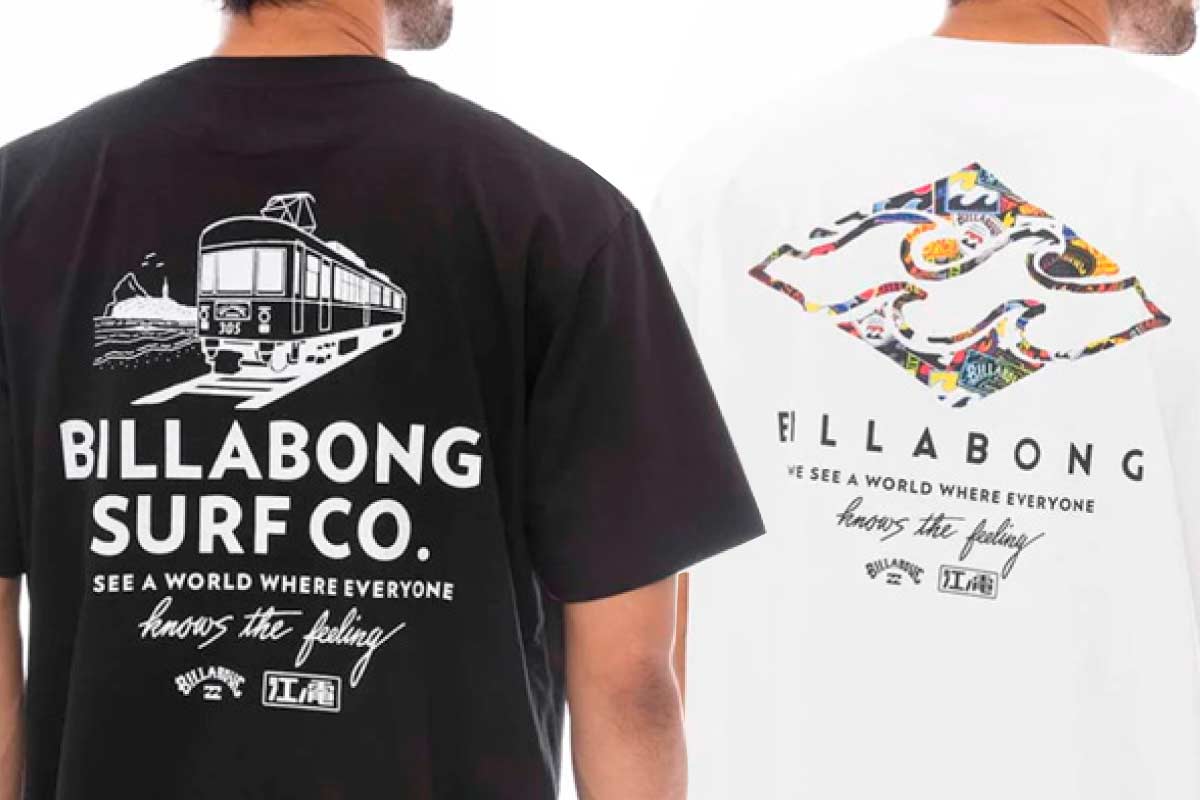 「江ノ電×BILLABONG地域共創プロジェクト」BILLABONGコラボTシャツ