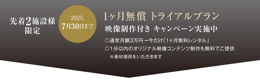サイネージ照明ランターナトライアルキャンペーン
